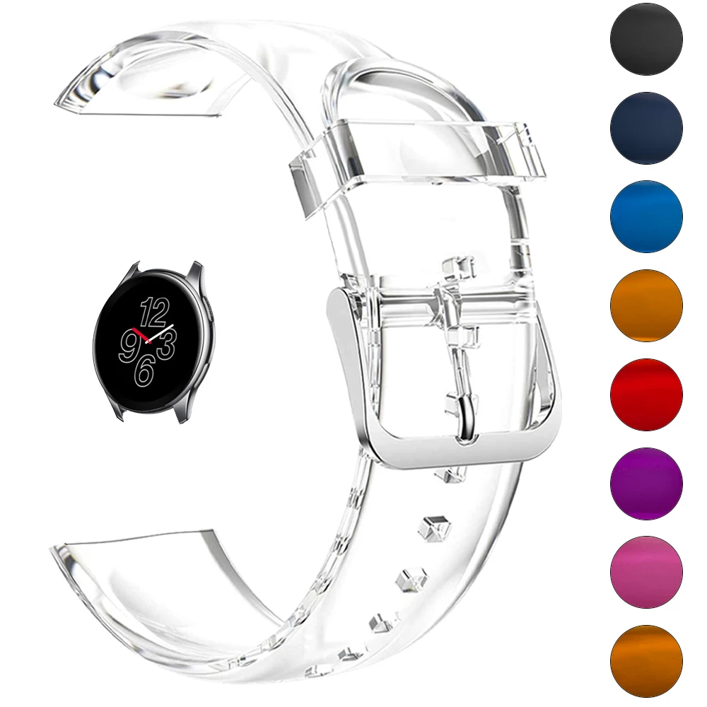 

Band for Oneplus Smartwatch Silicone Watchband Correa Bracelet for One Plus Replacement Transparent Wristband Strap Accessories