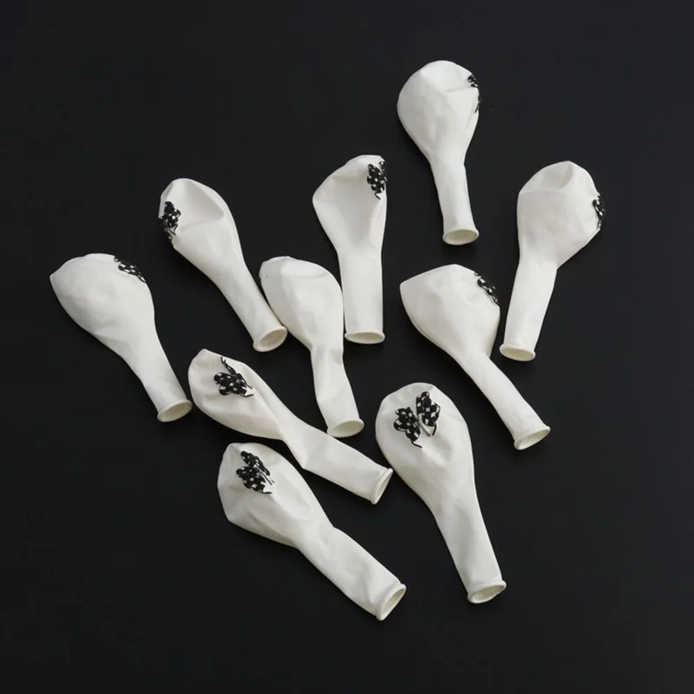 

12pcs Racing Balloons Checkered Flag Latex Balloons For Race Car Party Supplies Decorations Birthday Event Favors