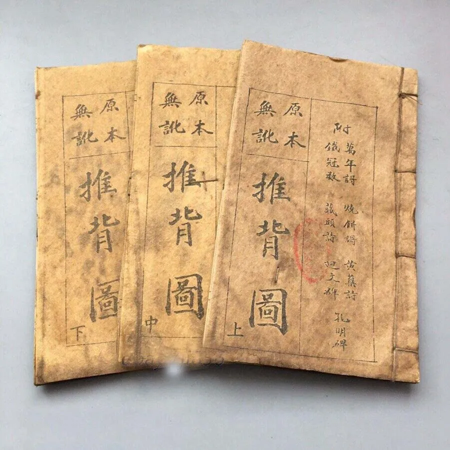 Chinese Old Culture wisdom Book Kongmingtuibeitu 3 Books