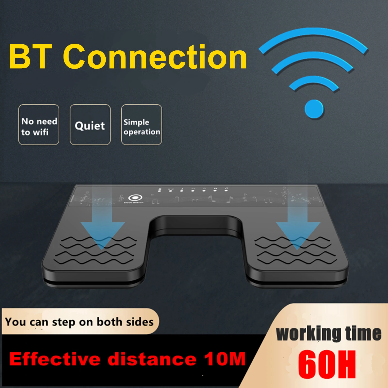 Bluetooth Page Wireless Turner Music Pedal for Guitar Violin Piano Rechargeable Sheet Flipping Musical Instrument Accessories