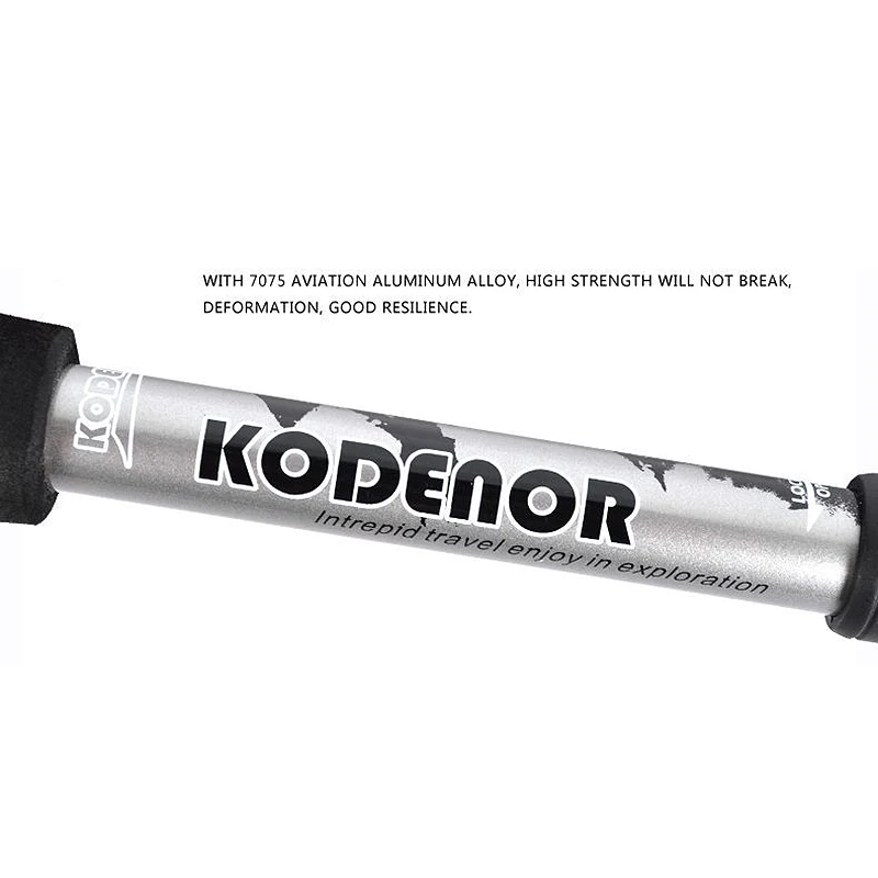 Kodenor 1pc bengalas eva lidar com 5 seções pólos de caminhada dobráveis pólos de trekking nordic caminhadas varas ultra-leve trekking po