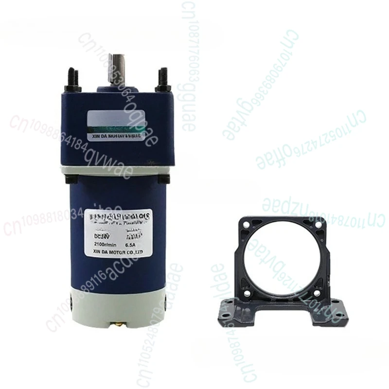 

120W DC Gear Motor Mini High Torque Gearbox Worm Gear Reducer DIY High-Power Geared Motor 12V/24V With Bracket