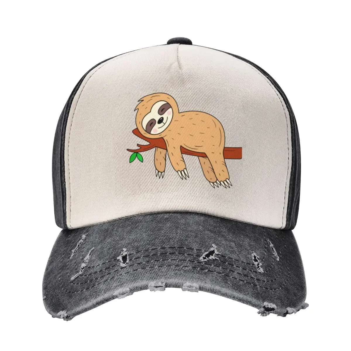 

Funny sloth on tree Baseball Cap hats on offer Hat Luxury Brand Sun Cap Women's Golf Wear Men's