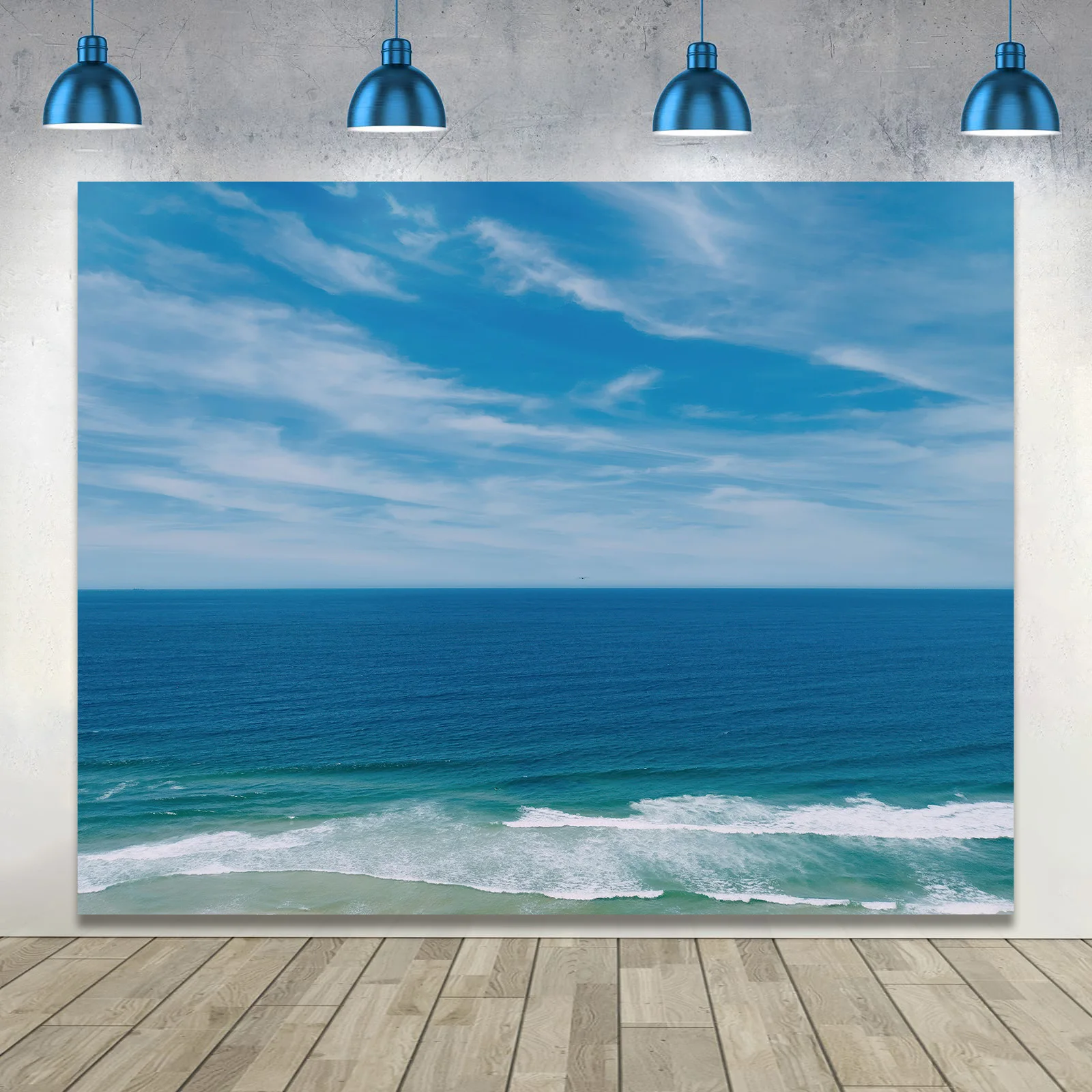 Shadow Studio Photography Background Cloth Theme Landscape Simulation Beach Baiyun Beach Sea Landscape Hanging Cloth