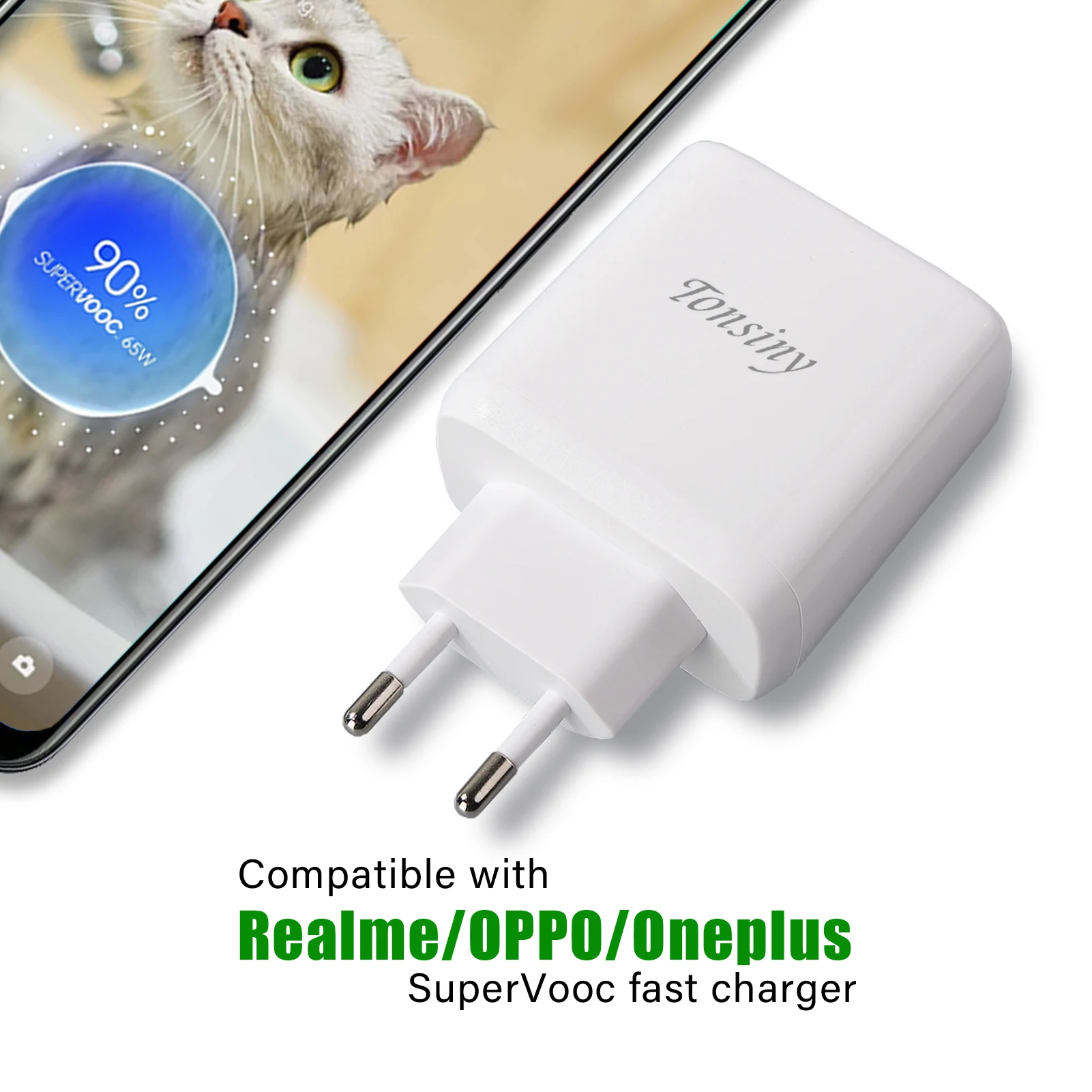 For realme charger,SuperVooc charger for OPPO Reno10,Warp plug usb for OnePlus 11,Super Dart adapter for Realme GT 5 11 10 C53