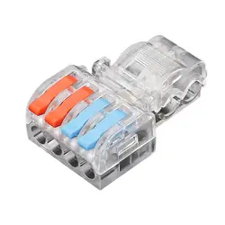 T-Type Wire Connector Quick Splice Terminals Crimp Non Destructive Without Breaking Cable Insulated Line Push-in Terminal Blocks
