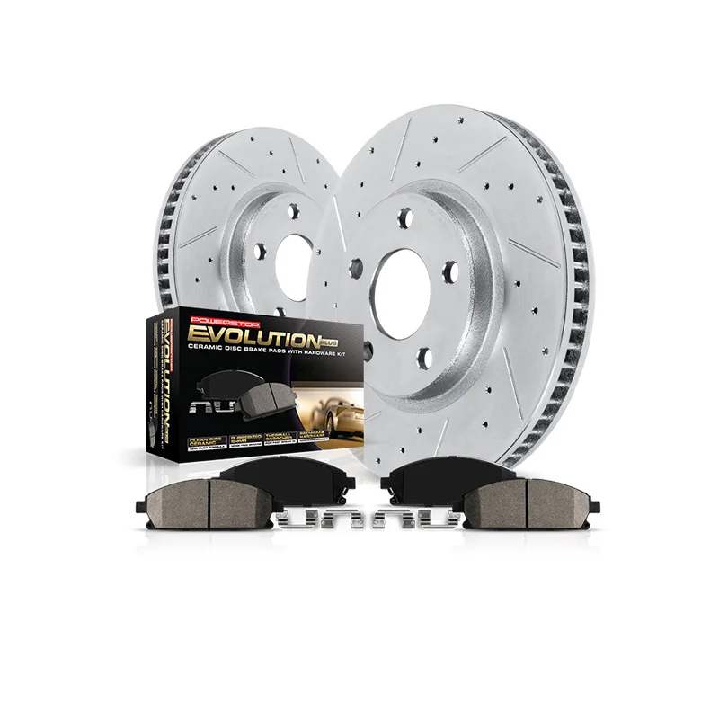 U.S.top Rated 402061LB1A D1748 POWERSTOP Front Brake Kit Pad and Disc Brake System Assembly K6768 for NISSAN  PATROL VI