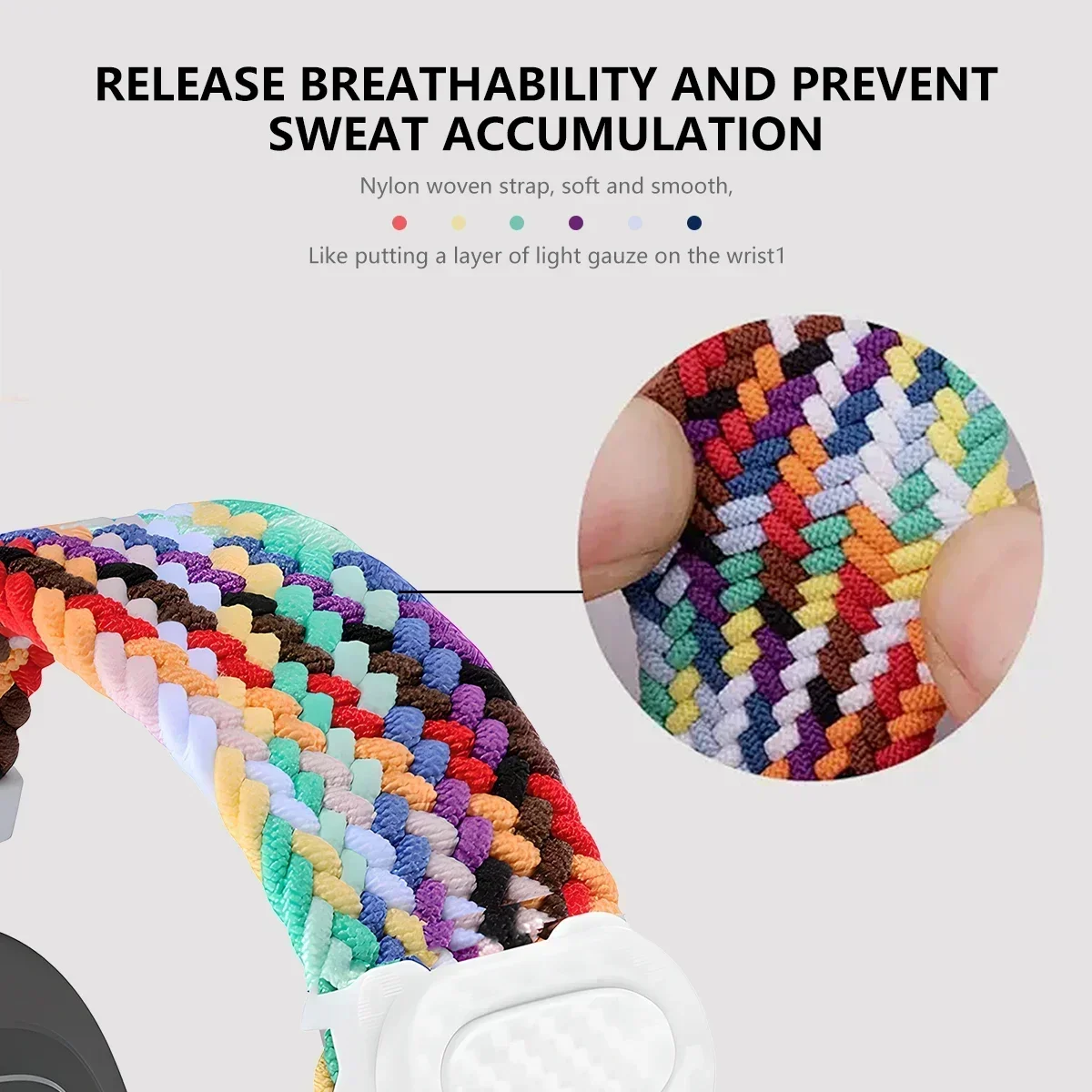 Nylon Loop Braided Strap for fitbit Versa 4 3 2 1 Versa Lite Sports correa Band for versa sense 2/sense Watch Accessories