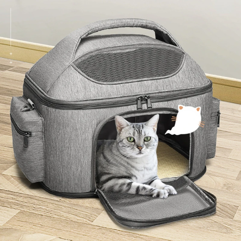 

Cat Dog Universal Carrier for Cat Stylish Breathable Bag for Cats Pull Rod with Cat Basket Stereo Comfort Cat Transport Crate