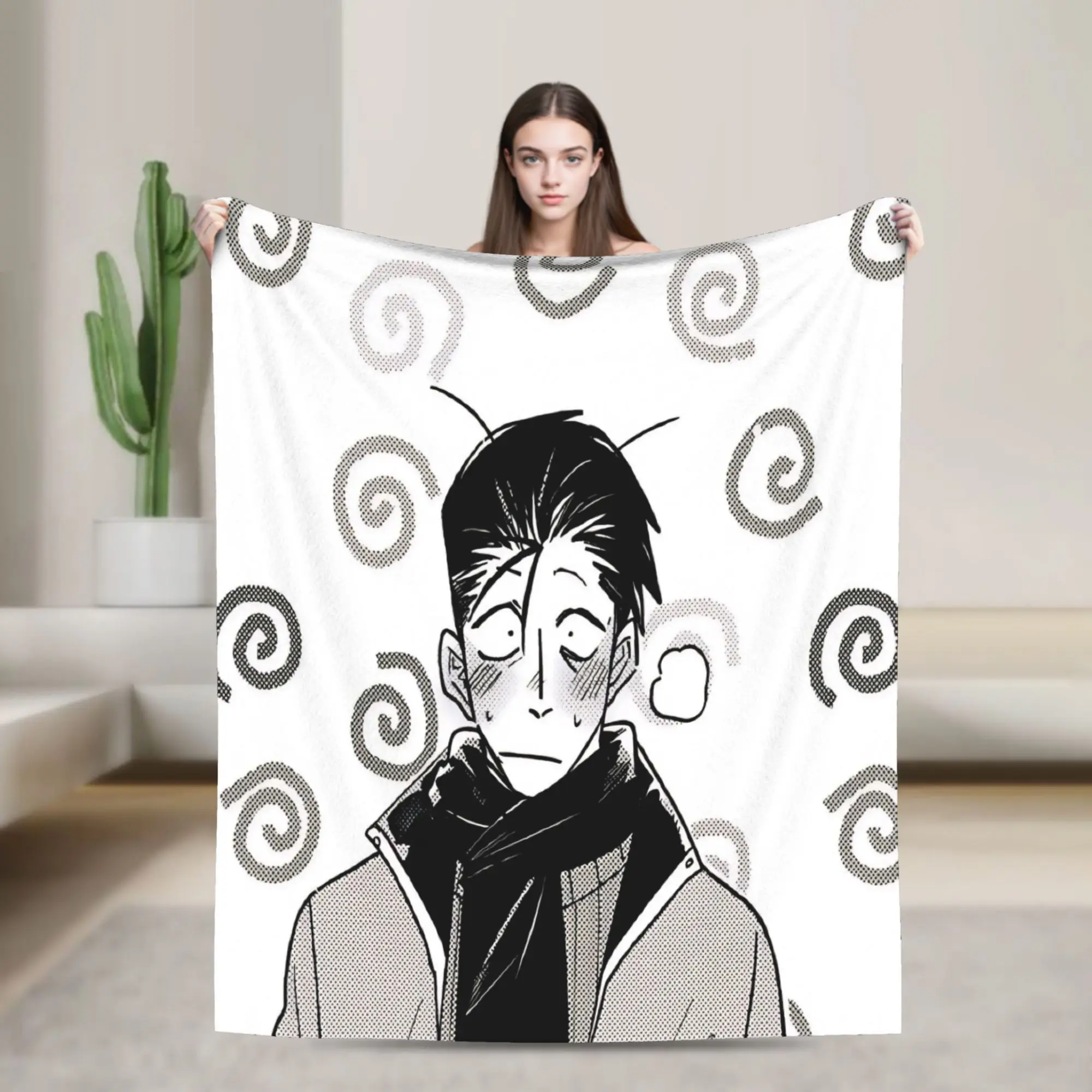 Comfortable Smoking Behind the Supermarket with You Blanket Stuff Home Decorative  Blanket Throw Lightweight Velvet for Car