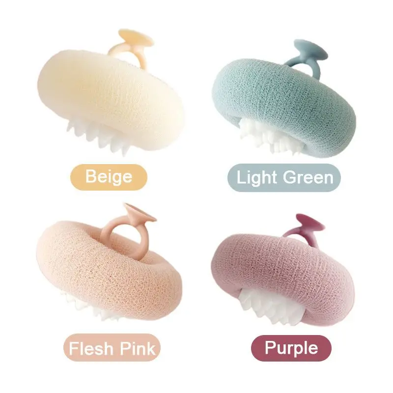 Sunflower Shower Ball Super Soft Massage Bath Ball Bath Towel Mud Sponge Bathroom Accessories with Suction Cup Round Brush