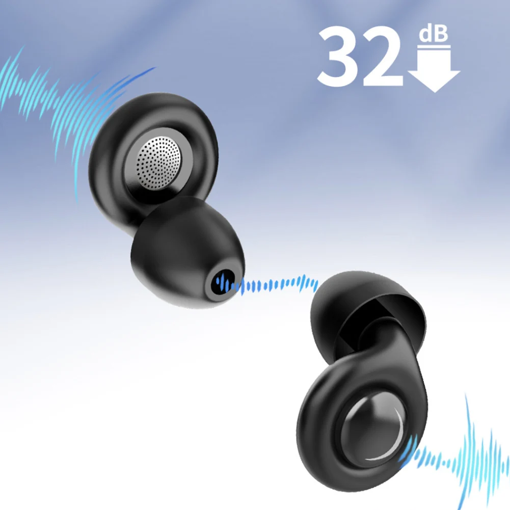 

Reusable Silicone Snore Blocker Ear Plug W/ 10 Eartips Hearing Protection Earplugs Anti-Noise Motorcycle Earplugs for Sleeping