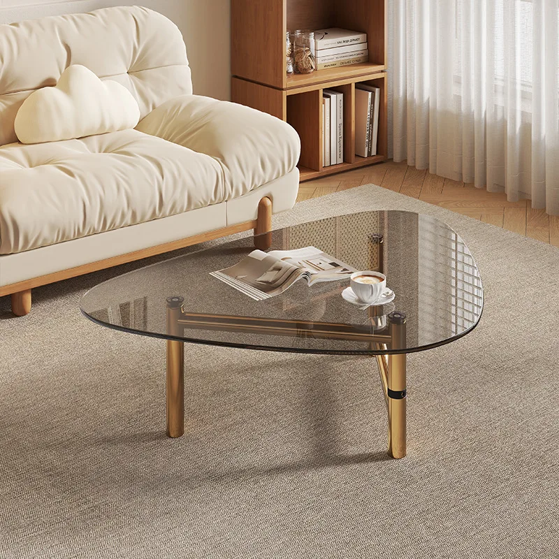 

Minimalist triangular coffee table small apartment modern simple sofa side table balcony coffee cross-border