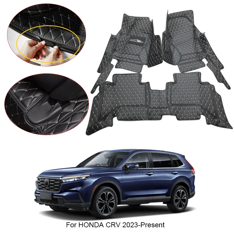 

3D Full Surround Car Floor Mat For Honda CRV 2023-2025 Liner Foot Pad Carpet PU Leather Waterproof Cover Auto Accessory