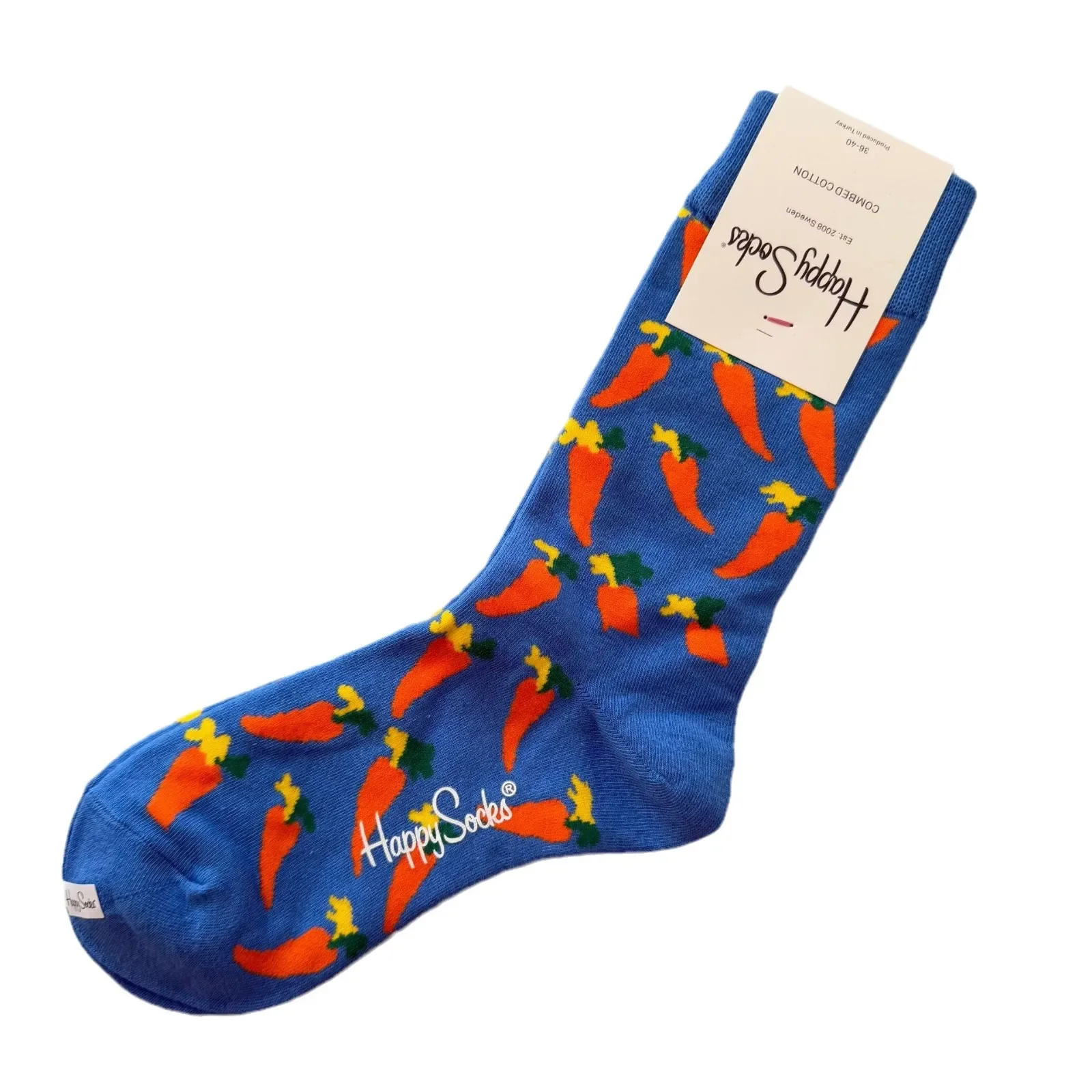 

Colorful Happy Women's Mid-Calf Socks Versatile Fashionable All-Season Cotton Compression Socks for Men And Women