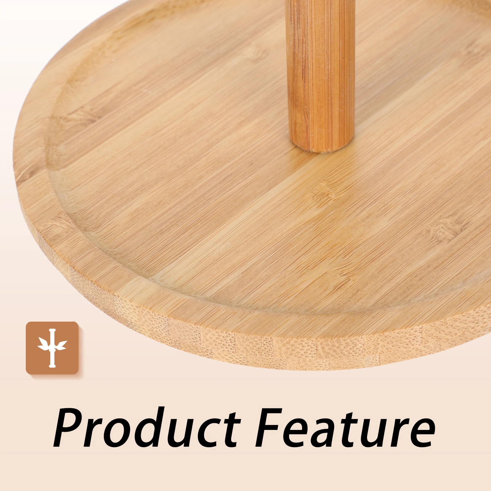 

Jewelry Holder Desktop Storage Rack Round Necklace Rack Rings Display St Earrings Abs Bamboo Easy Clean Durable Beautiful Design