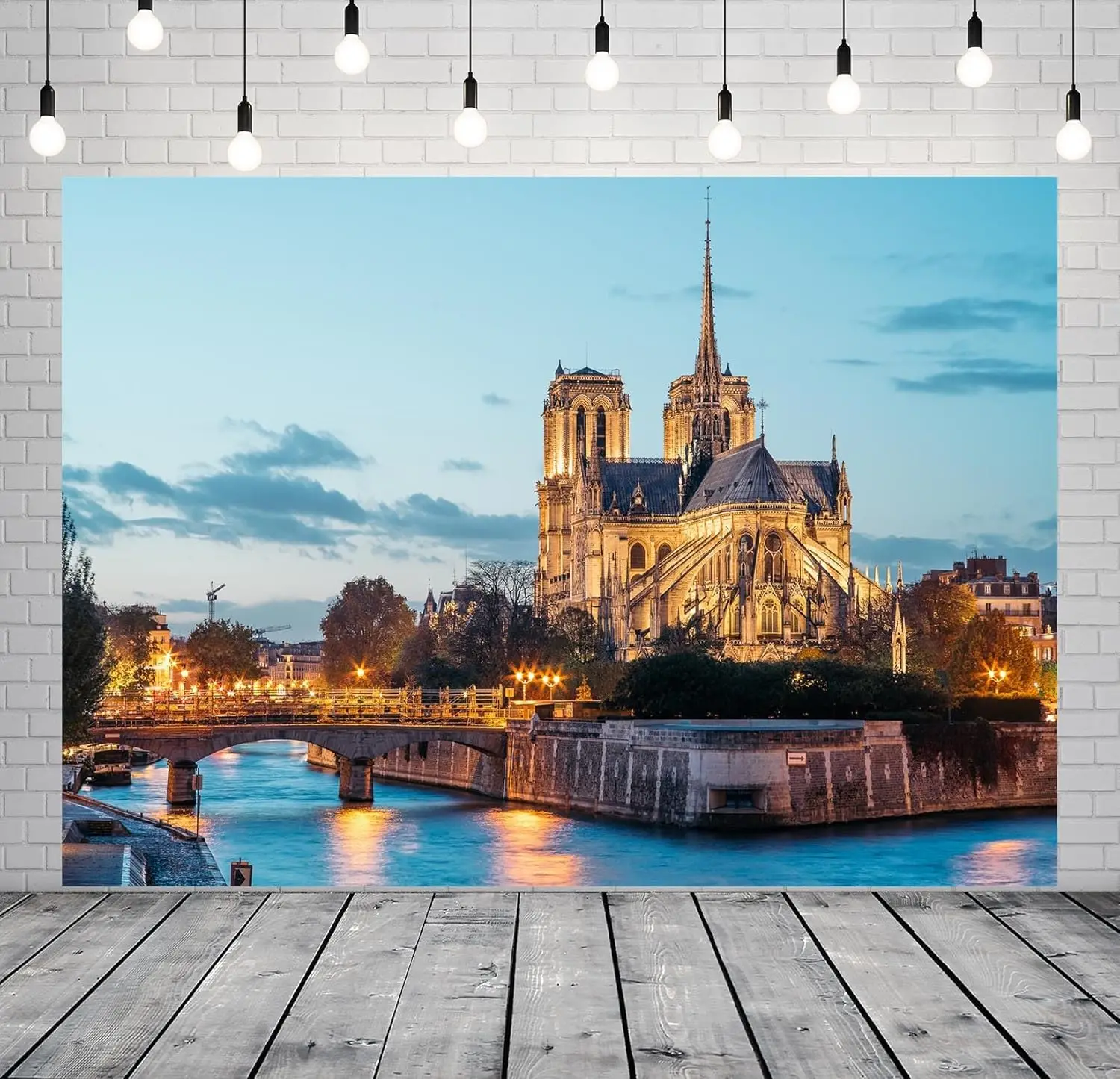 Paris Notre Dame Cathedral Photography Backdrop For French Medieval Gothic Architecture Background For Travel Themed Party Decor