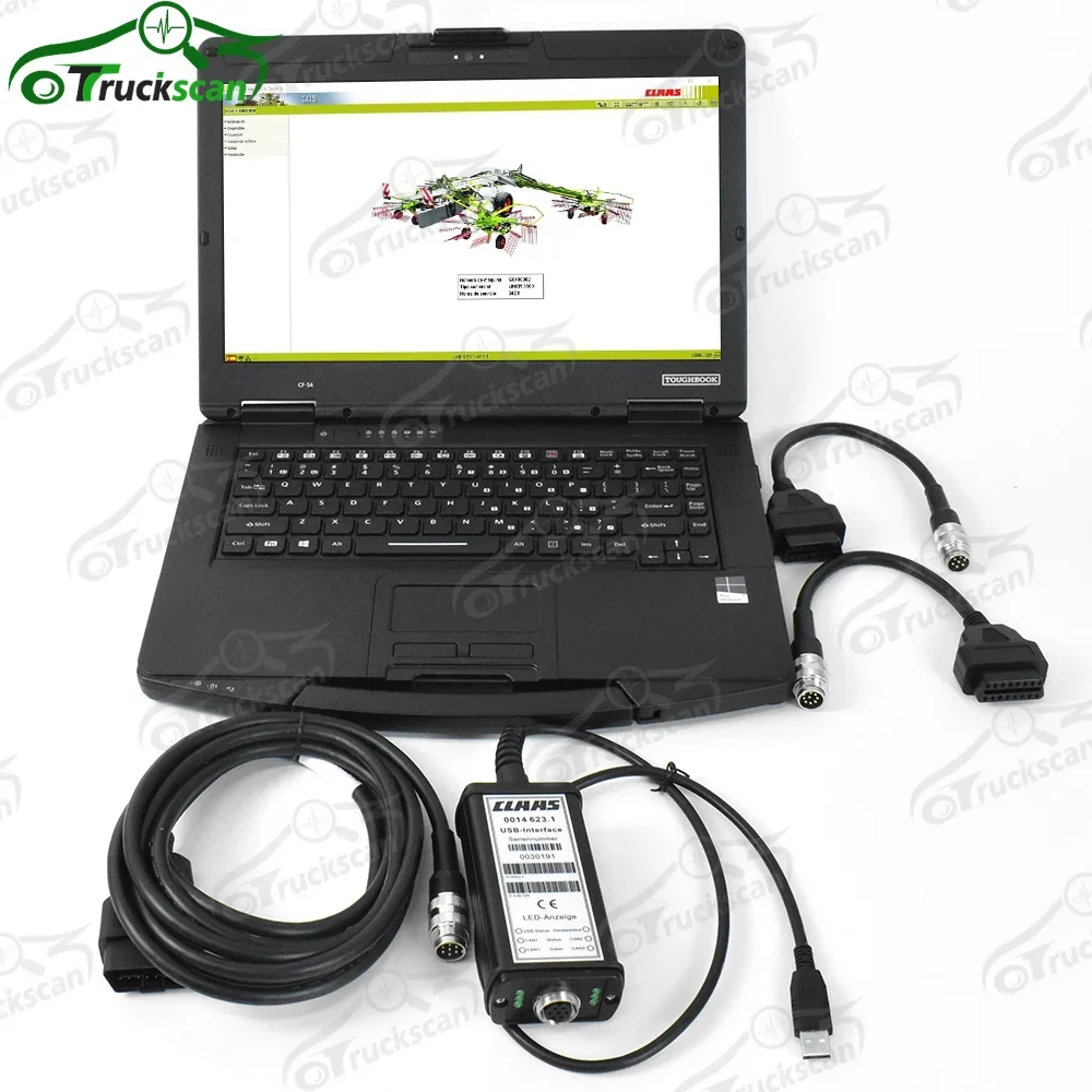 For CLASS MetaDiag diagnostic tool Agriculture construction truck tractor For Claas simulator p/n14204140 cable+cf53laptop