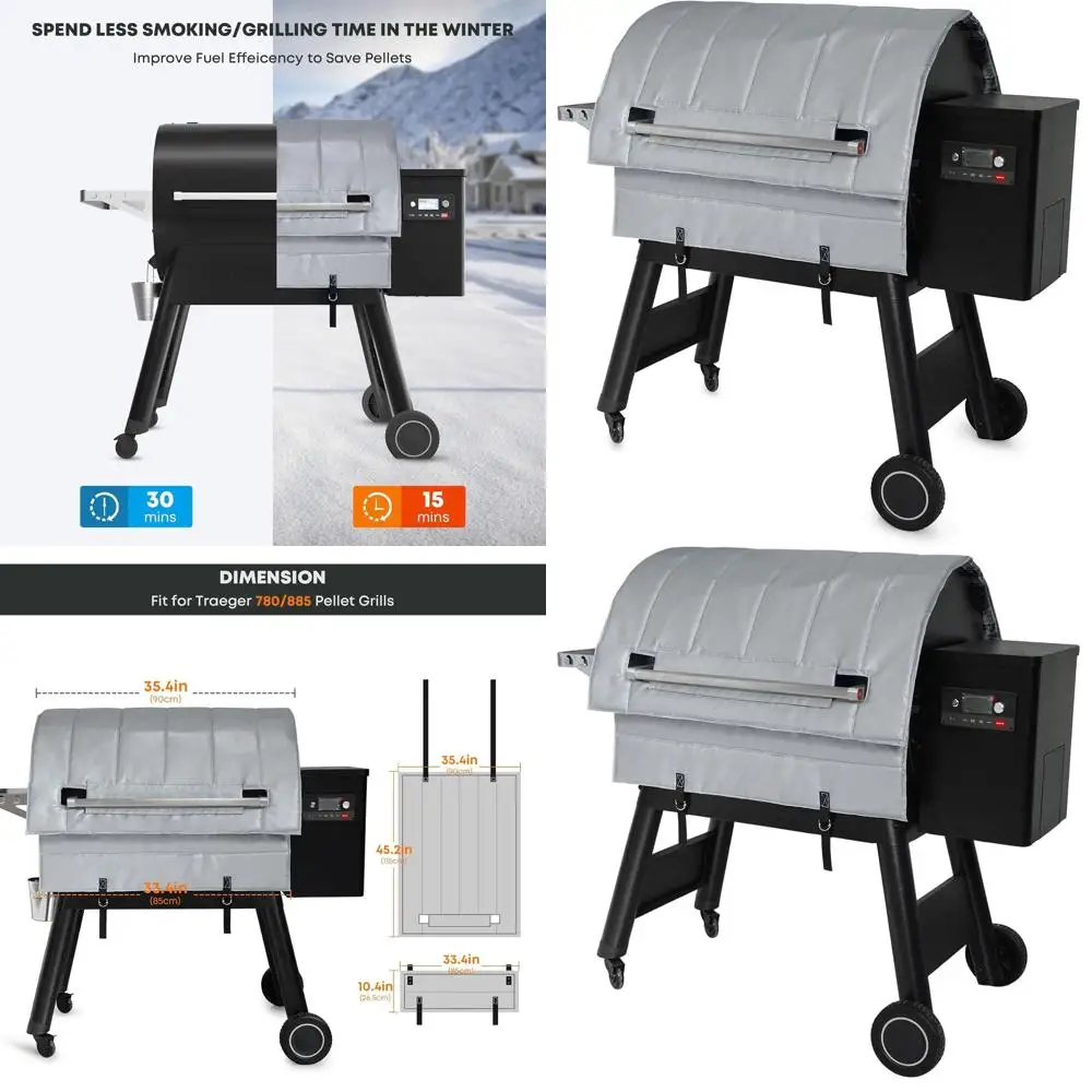 

Durable Insulation Cover for Trager 780 Pro Series, Ironwood 885 Pellet Grill & Smoker