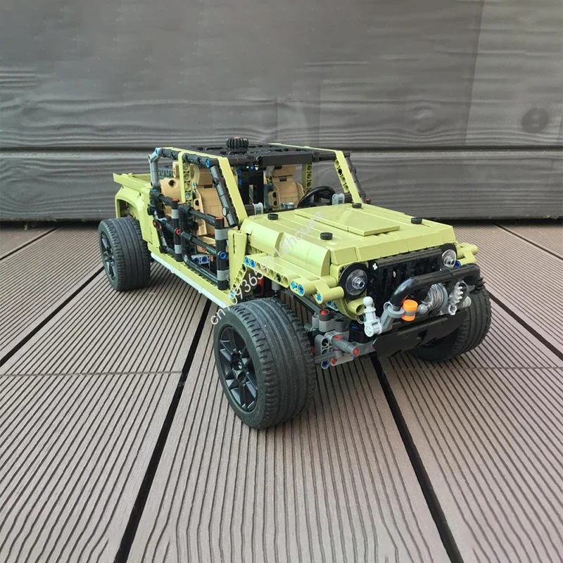1855PCS MOC Transporter Jeep Wrangler Bruiser Technology Model Building Blocks Stacking Bricks Creative Kid Toy Gift Educational