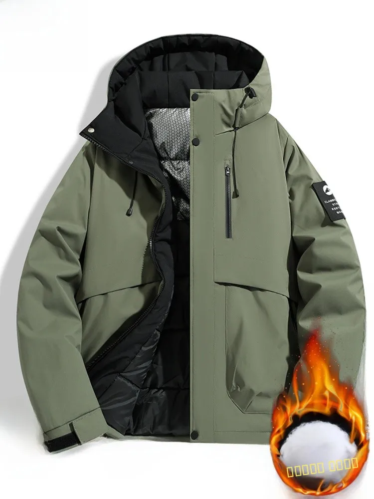 

Мужская зимняя хлопковая куртка Paul с капюшоном, утепленная, для активного отдыха, ветрозащитная, теплая, молодежная, повседневная, с длинными рукавами, на молнии