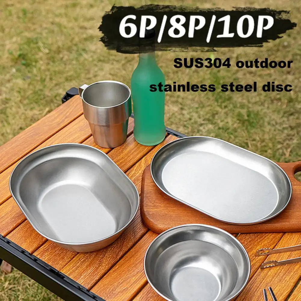 

Matte Polished Dinner Plates Camping Dinnerware Set with Polished Utensils Easy-to-clean Plates Camping Cooking for Outdoor