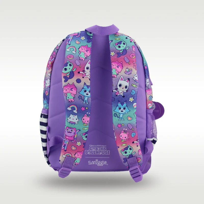 Austrália Smiggle mochila infantil original de venda quente mochila fofa bolsa de viagem boneca roxa mochila grande de 16 polegadas