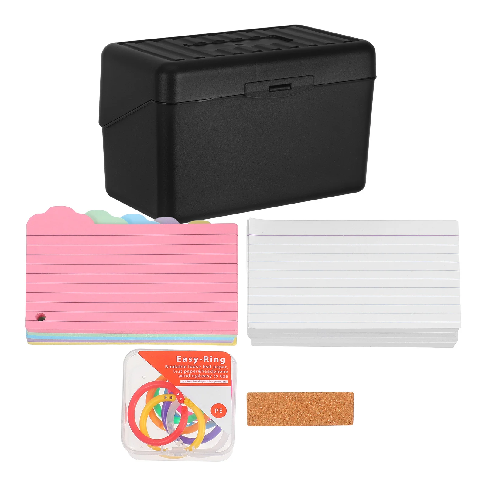 

1Set Desktop Cards Organizer Box Plastic Flashcard Holder Index Card Storage Case for Office Recipe Note Cards