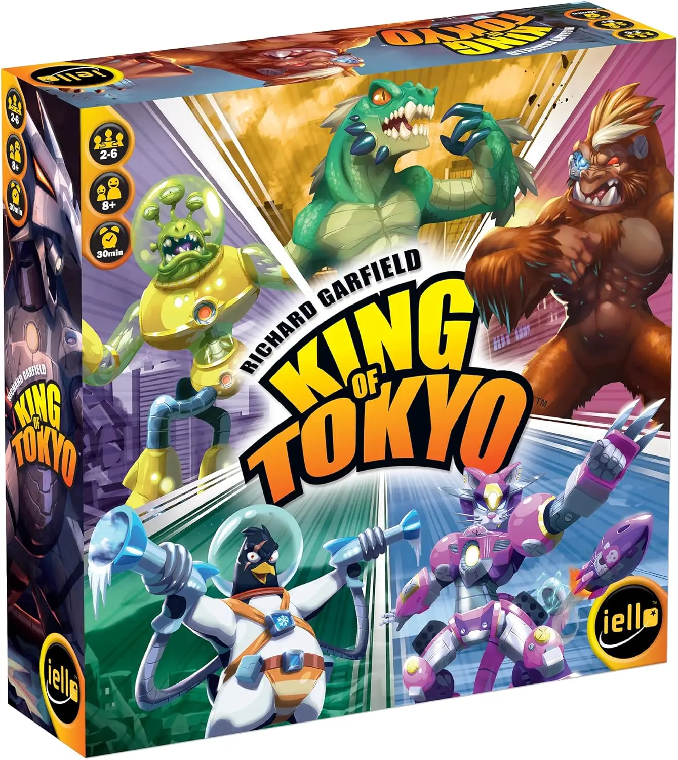 

King of Tokyo Strategy Board Game with Space Penguin, 2-6 Players, 30 Min Playtime, Ages 8+