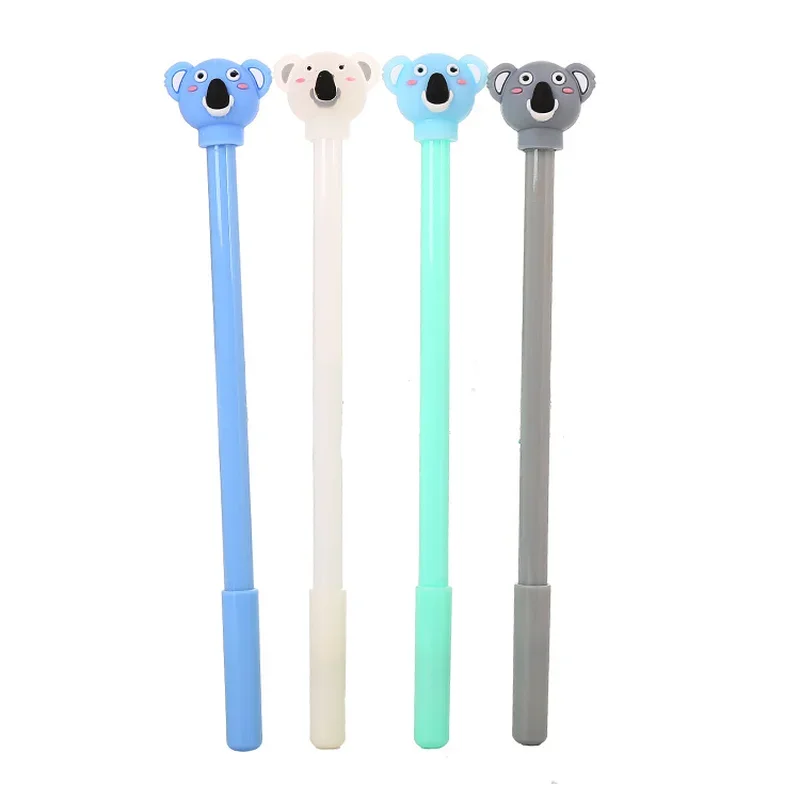 40 Pcs Creative Cartoon Koala Neutral Pen Cute Learning Stationery Silicone Head Water Office Signature Pen