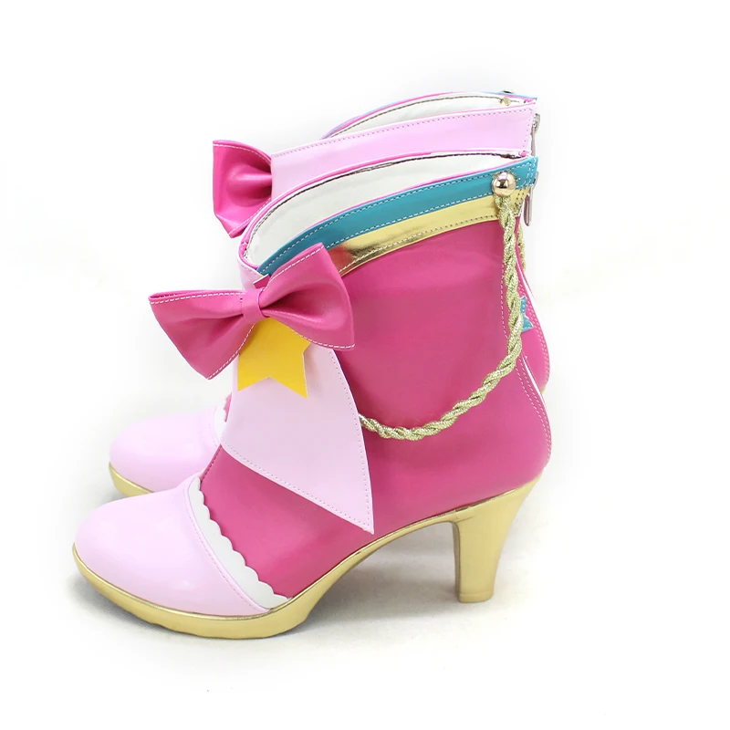 Nijino Yume Scarpe Cosplay Scarpe in pelle PU Stivali di Carnevale di Halloween Accessori Anime Prop Cosplay Realizzato su misura