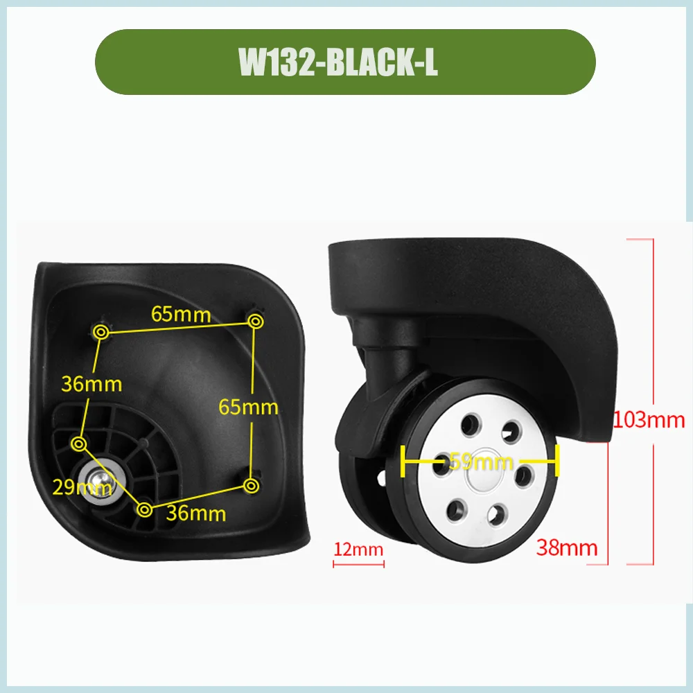 Professional Luggage Wheel Repair Kit Replacement Spinner Wheels For Suitcase Trolley Bag with Durable Material 360° Rotation