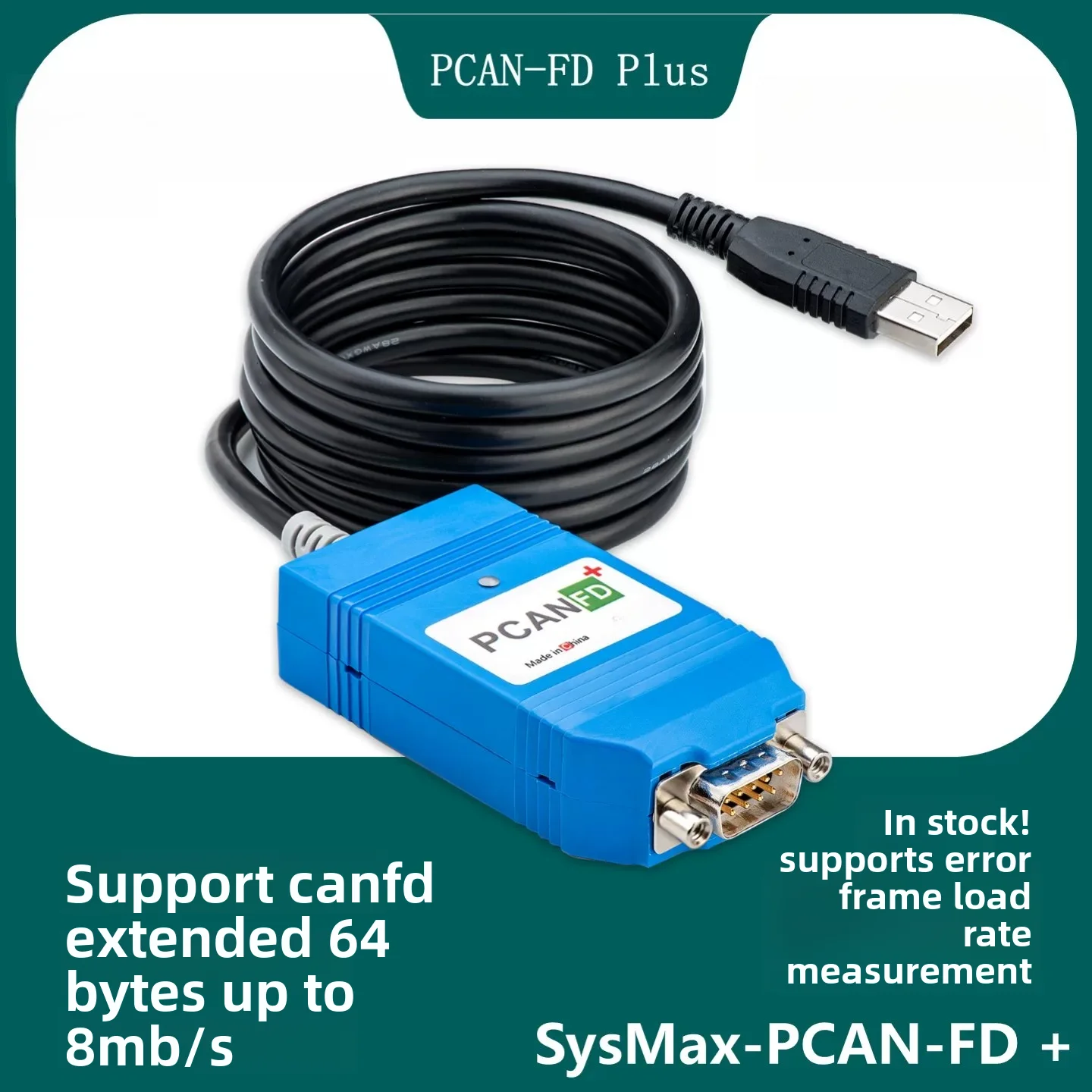 IPEH-004022 USB to CAN FD Interface – High-Speed Adapter with 500V Isolation, Vector VN1610 Compatible, 12Mbit/s