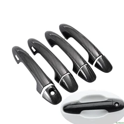 For Toyota Harrier XU60 2014 2015 2016 2017 2018 2019 ABS Carbon Fiber Car Side Door Handle Cover Trim Sticker Accessories