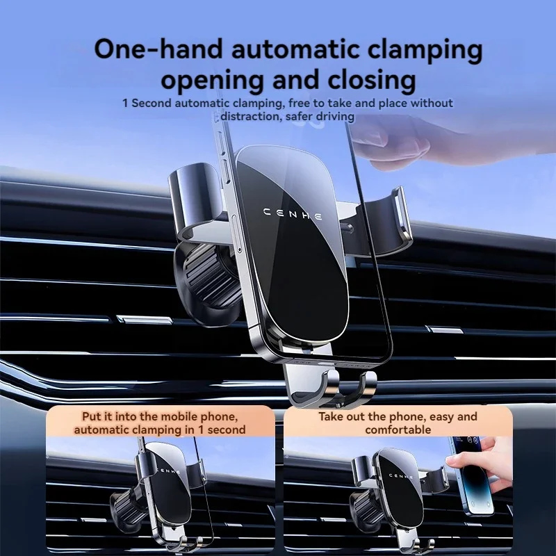 C09 Gravity Car Phone Holder Air Vent Mount Cell Phone Holder in Car Mobile Support For iPhone 13 12 Xiaomi Universal GPS Stand