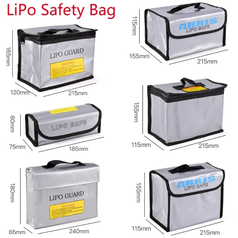 

Practical Lipo Guard Bag for High-Temperature Resistance and Flame Retardance, Ideal for RC Li-Po Batteries