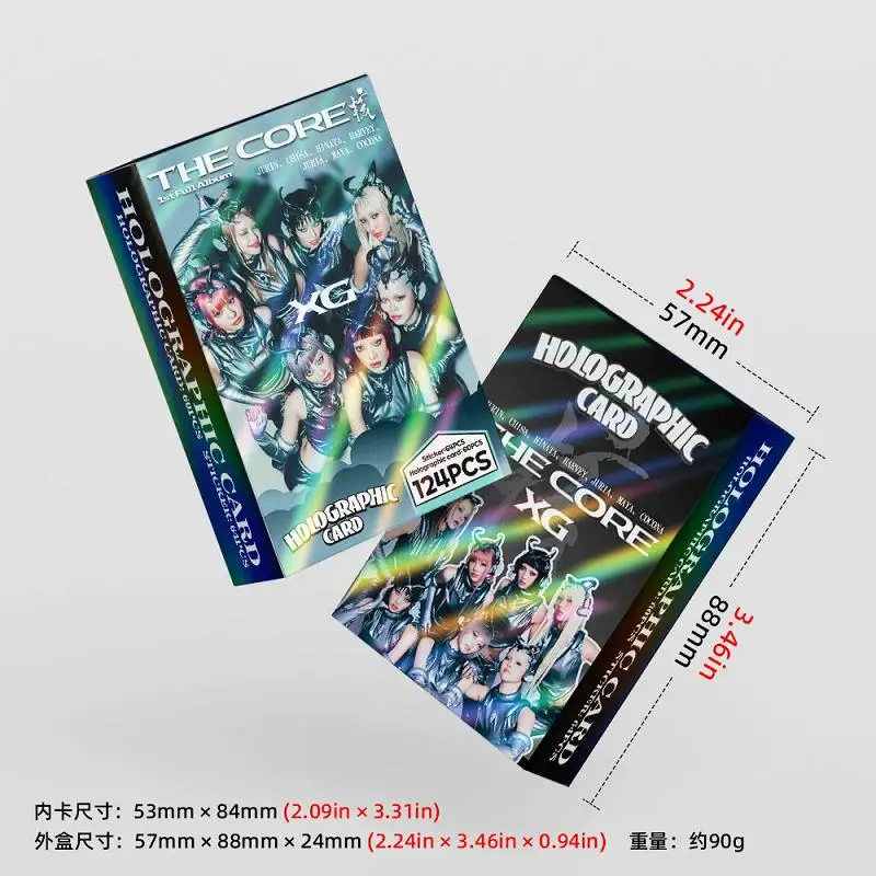 124PCS XG Album THE CORE Laser LOMO Cards Set - Korean Star Holographic Photo with Bonus Stickers Perfect Gift for Fans image 5