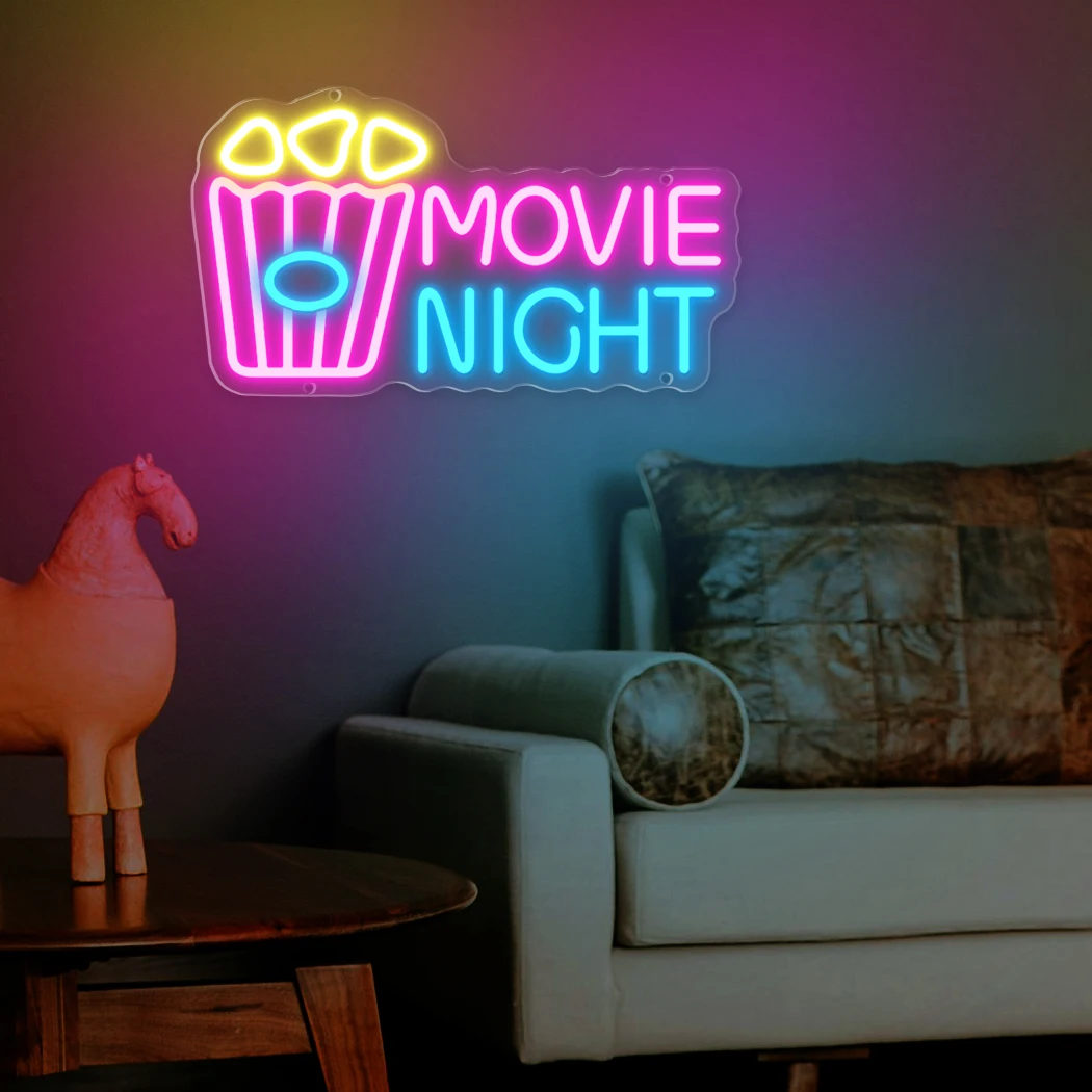 

Movie Night Neon Light LED Light Cinema Party Restaurant Cafe Tavern Club Room Wall Decoration Signs