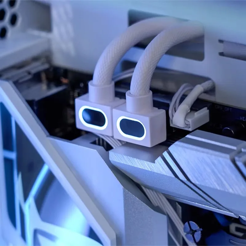 

8-Pin RGB Sleeved PSU Extension Cable Kit Gaming PC Power Supply Cord for Motherboard GPU