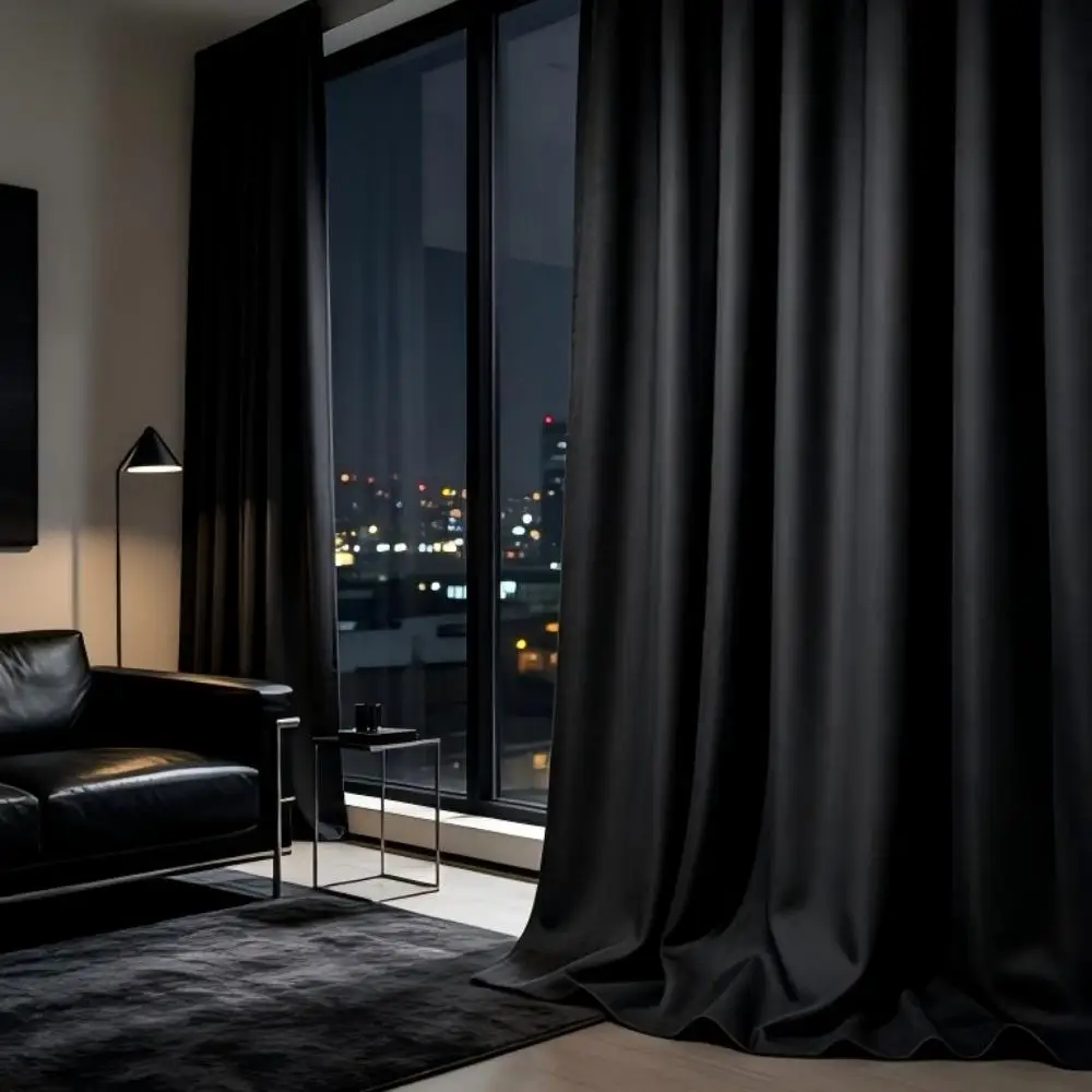 200072     Black gray high-precision blackout curtain