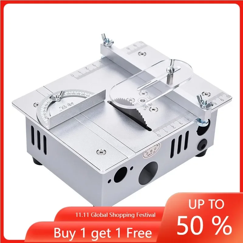 Miniature multifunctional table saw PCB small desktop cutting machine DIY model woodworker household chain saw safe ， convenient