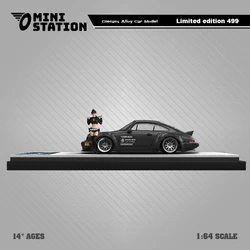 Mini Station 1:64 RWB SAMURAI Black /White Diecast Model Car