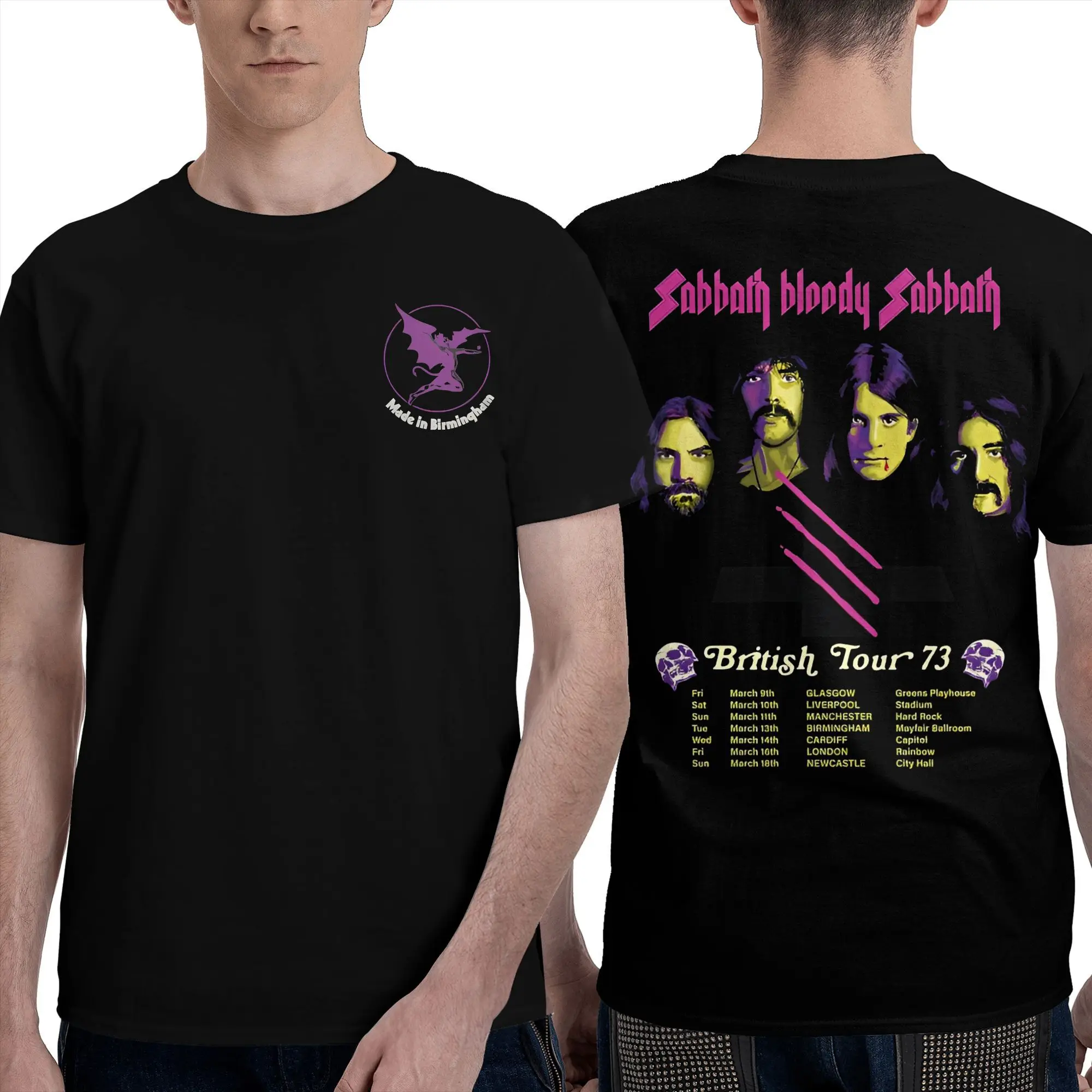 

All Seasons Men Women's Black Sabbaths Shirt Accessories Cotton T-shirt Clothes Funny Tees