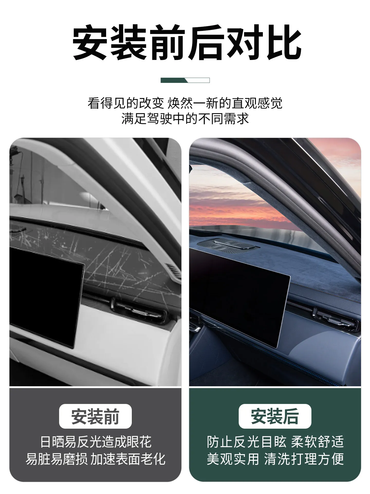 Car Dashboard Anti-Glare Mat For ZEEKR 9X, Special Center Console Sunshade Cover Interior Accessories