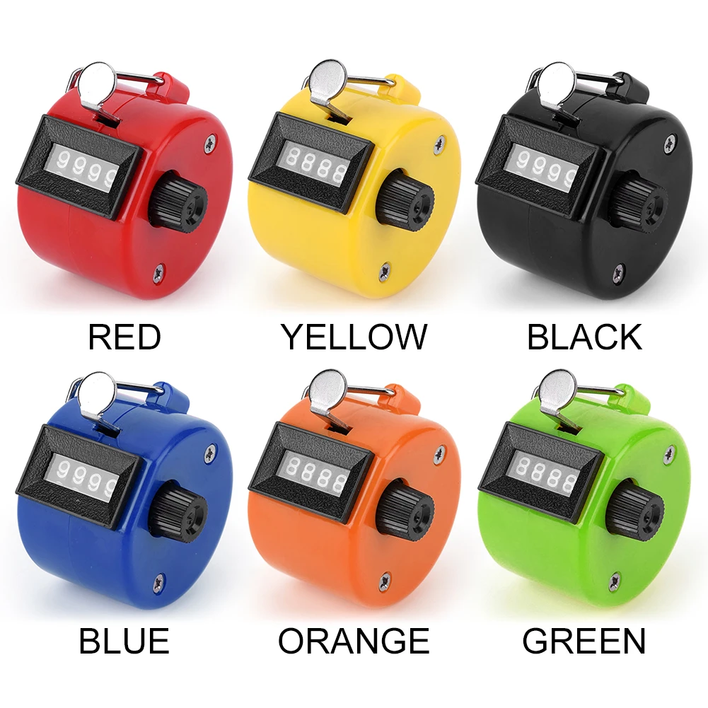 Handheld Tally Counter 4-Digit Number Count Clicker Counter Number Counter for Counting Knitting Coaching Golf Fishing