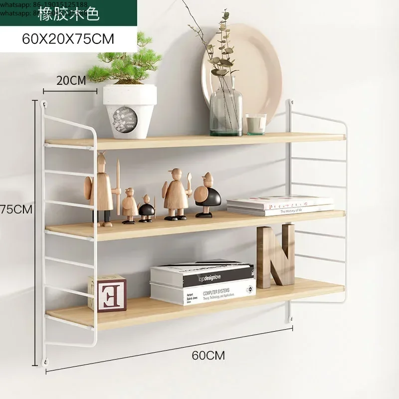 Wall shelf iron TV wall decoration partition living room no punch kitchen rack seasoning frame save space shelf organizer