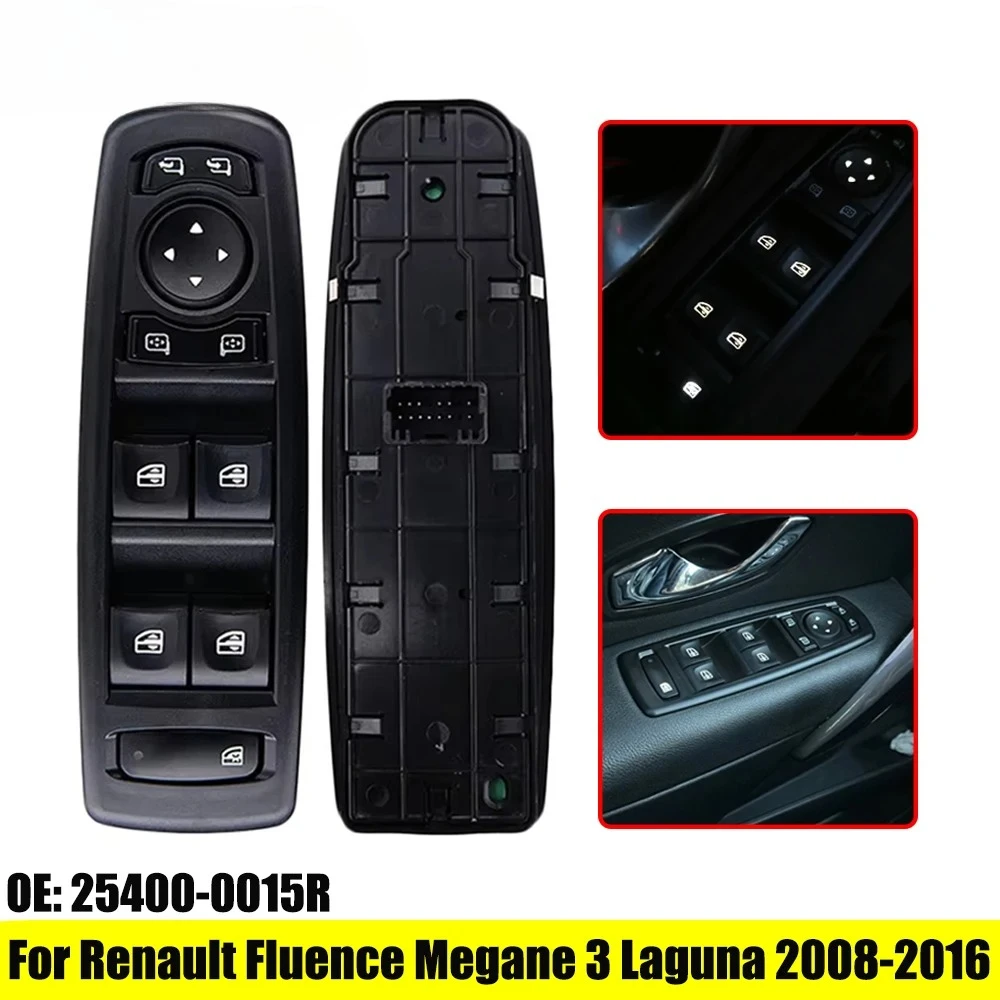 

254000015R 25400-0015R главный переключатель окна зеркала автомобиля для Renault Fluence Megane3 Laguna 3 2008-2016 7700817337 автомобильные аксессуары