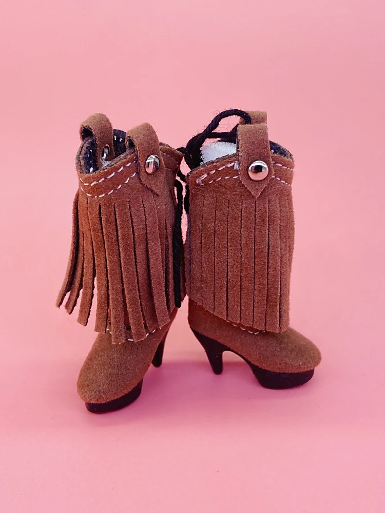 Tilda 2.5cm Mini Doll Boots for Blythe Dolls Toy,Cute High Heel Shoes for Azone Obitsu Licca Doll Accessory Cute Girls Present