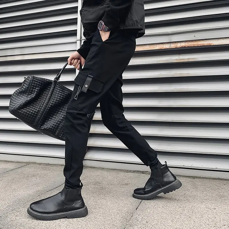 

Black Minimalist Male Trousers Trekking Cheapest High Quality Luxury New In Fashion Regular Fit Nylon Baggy Men's Cargo Pants
