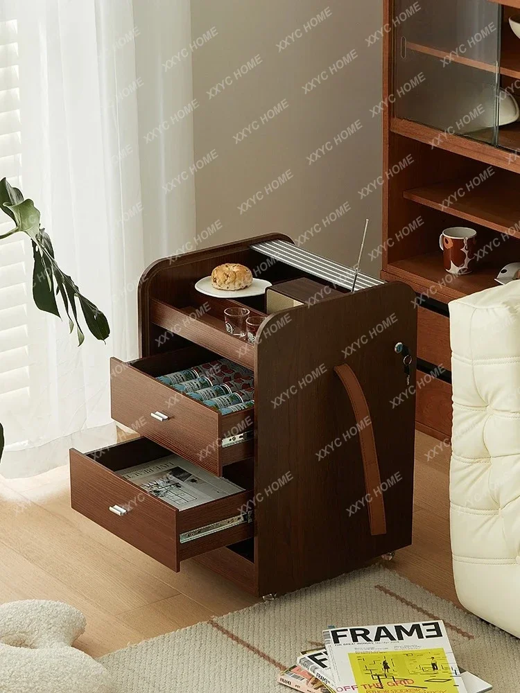 A  Celebrity Ins Style Mobile Bedside Table Designer Model Office File Cabinet Living Room Storage Cabinet
